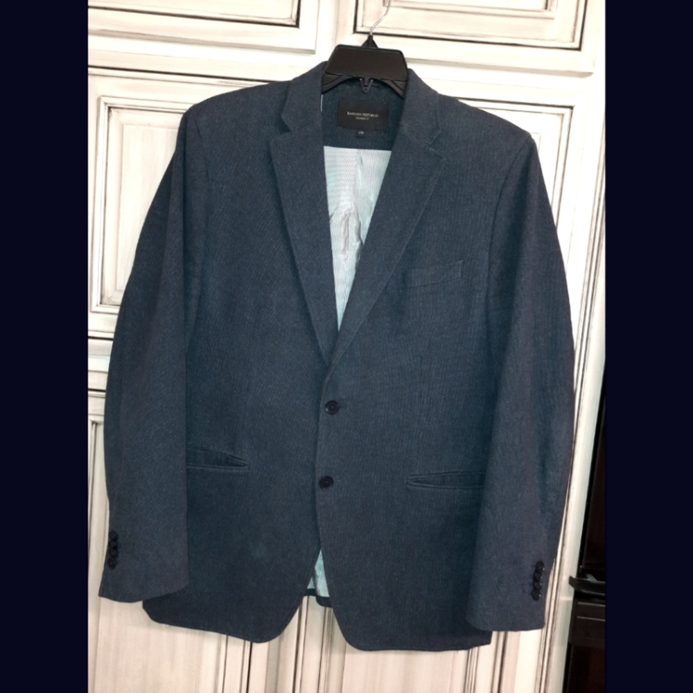 Banana Republic Tailored Fit 42R Navy Tweed Sportcoat!